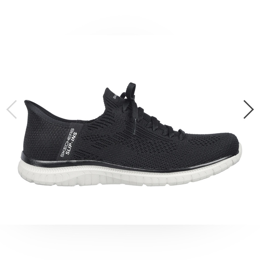Skechers Slip Ins Virtue Divinity black Knit sneakers shoes sz 7.5 nwb